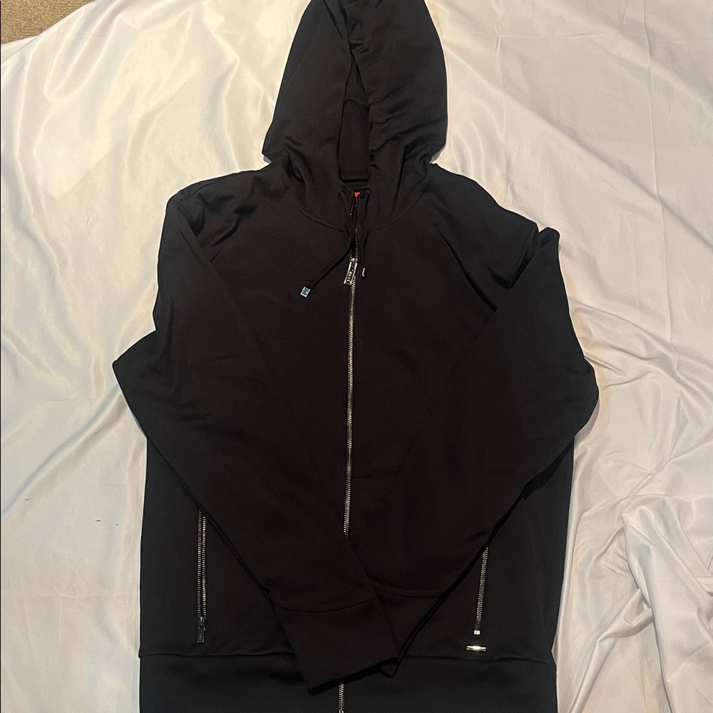 HUGO Black Zip-Up Hoodie